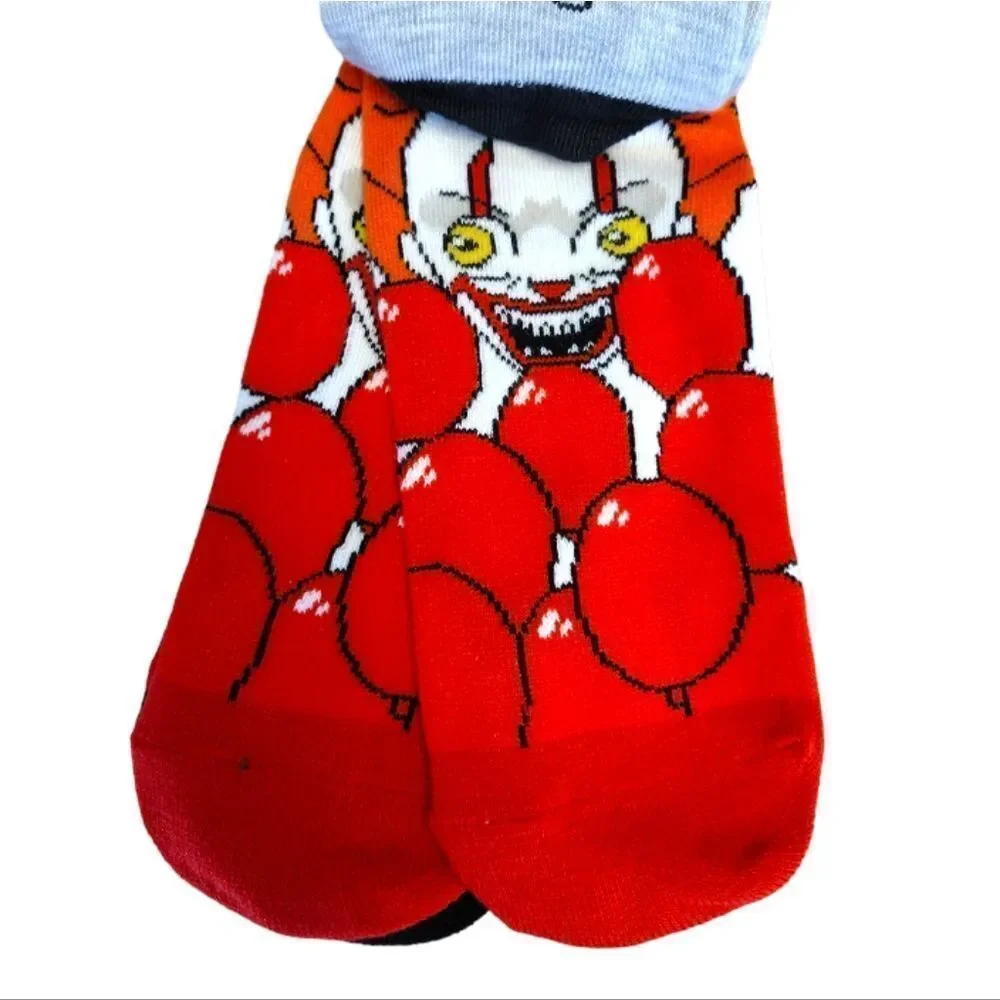 WB IT Chapter Pennywise Prints 5‎ Pairs Low Cut Ankle Socks NWT
